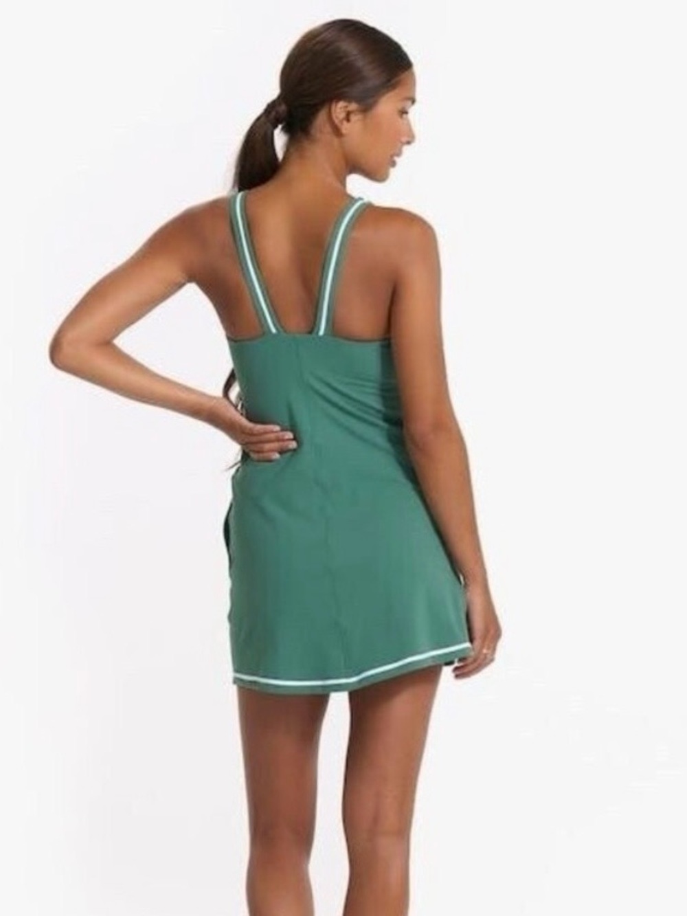 Vuori Women’s Medium Volley Dress Bright Green Pockets Logo #VW604 Tennis Casual - Picture 2 of 10